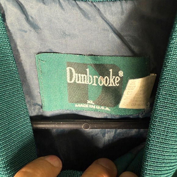 Vintage Dunbrooke ISP Minerals‎ 1996 XL Safety Award Teal Green Jacket Mens - Picture 2 of 8